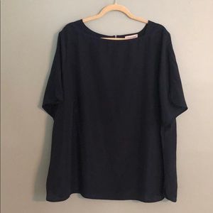 Jessica London sheer navy top